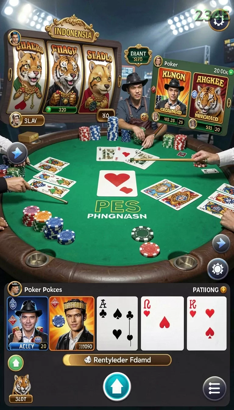 Cuplikan layar MONTE77 — menu navigasi